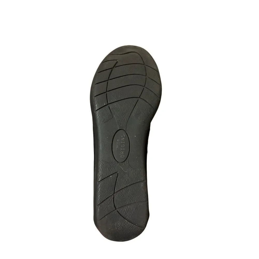 Earth origins black stretch fable suede flat 9
